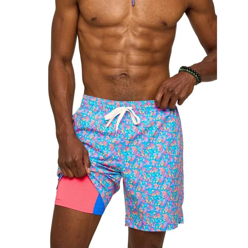 Chubbies Lined Mens Swim Trunks 7 Inch Swim Shorts and Mens Shorts with Elastic